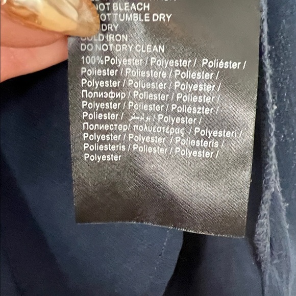 Vero Moda Navy long Bomber Jacket - Picture 4 of 5